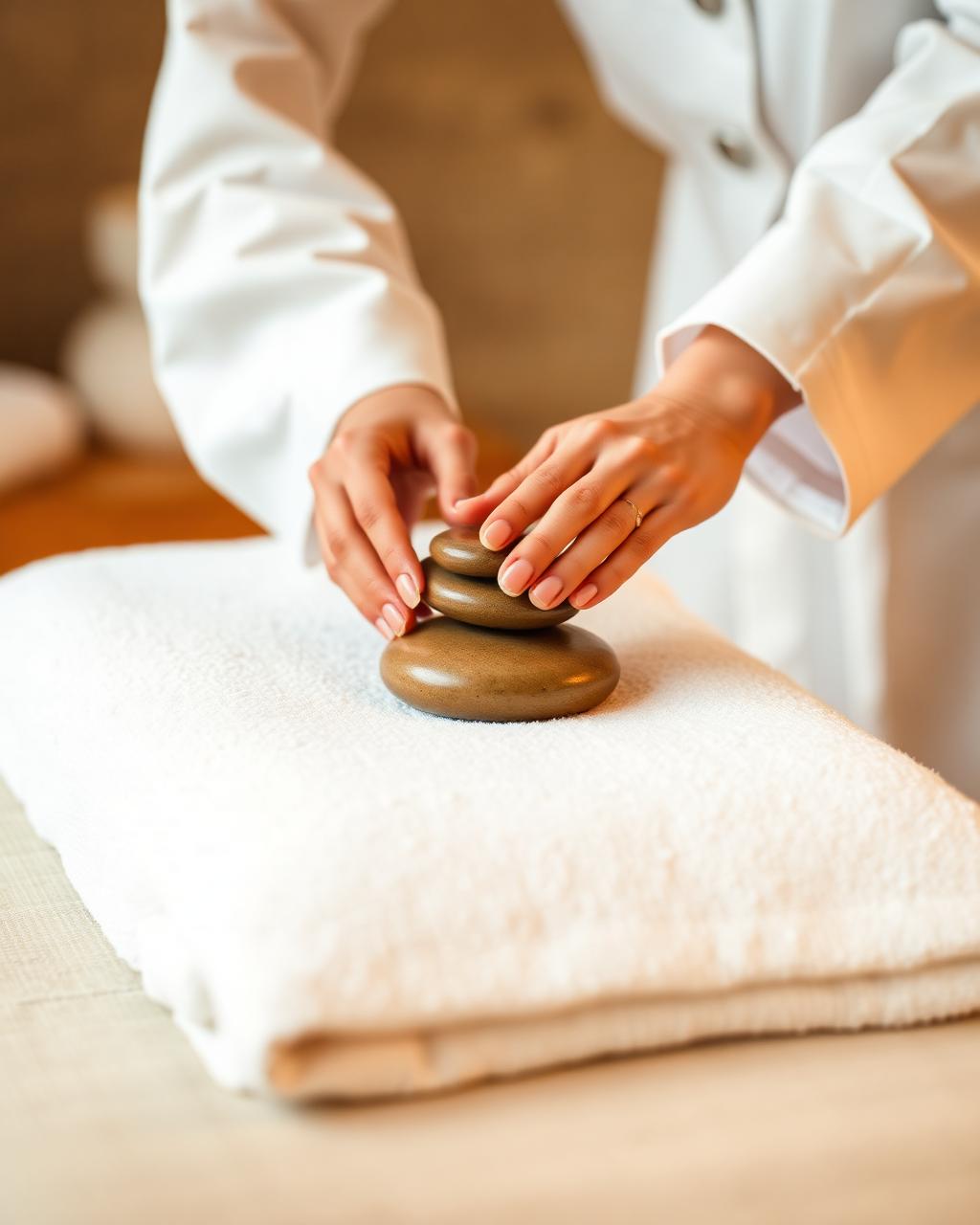 Hot stone preparation